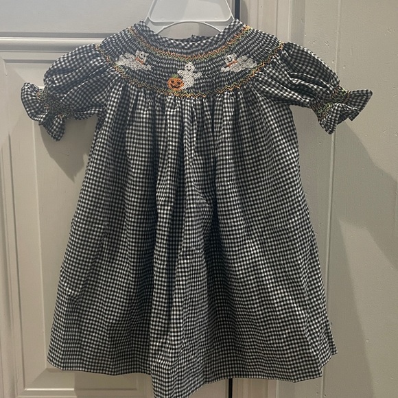 Adorable Black and White Gingham Kids Dress - Picture 1 of 7